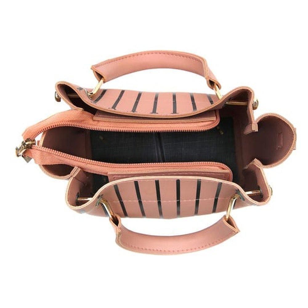 Stripe Allure Handbag - 2 Piece