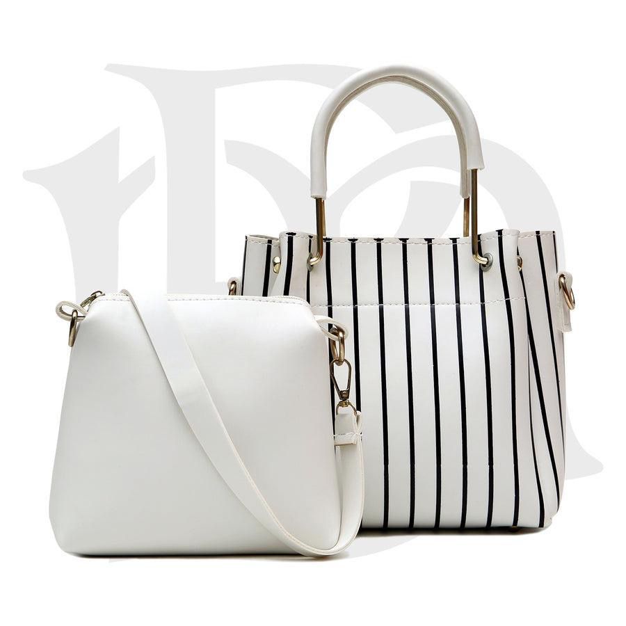 Stripe Allure Handbag - 2 Piece